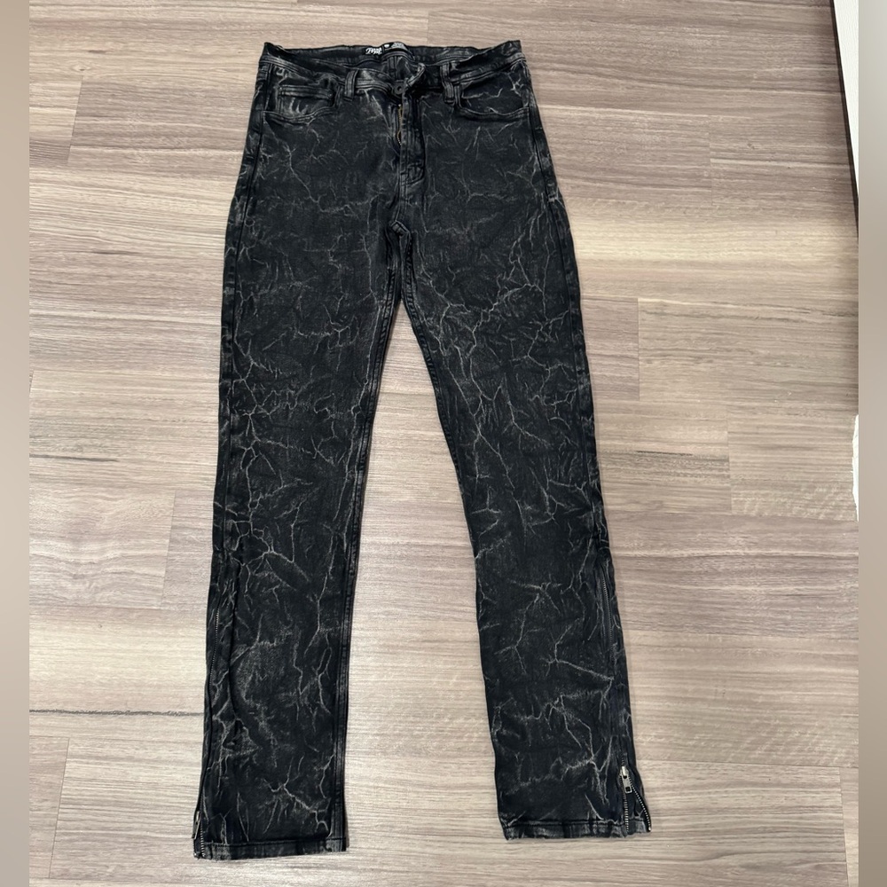 PRPS Black Marble Slim Leg Jeans